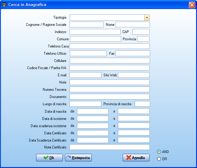 Schermata 4 del software gestione associazione AssoMeglio