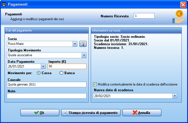 Schermata 11 del software gestione associazione AssoMeglio