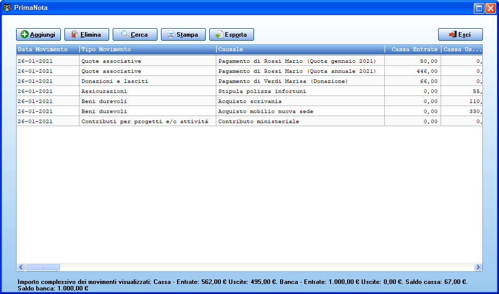 Schermata 14 del software gestione associazione AssoMeglio