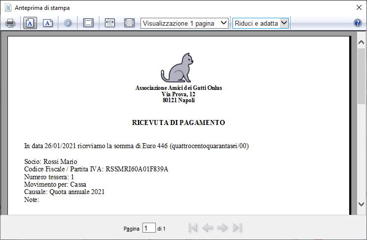 Schermata 18 del software gestione associazione AssoMeglio